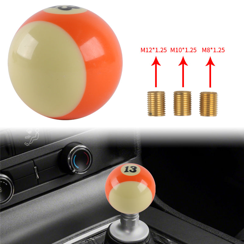Brand New #13 Billiard Ball Round Car Manual Gear Shift Knob Universal Shifter Lever Cover M8 M10 M12