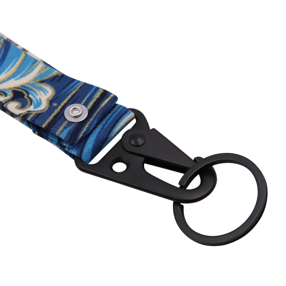 BRAND NEW JDM Sakura Wave Racing Keychain Metal key Ring Hook Strap Lanyard Universal