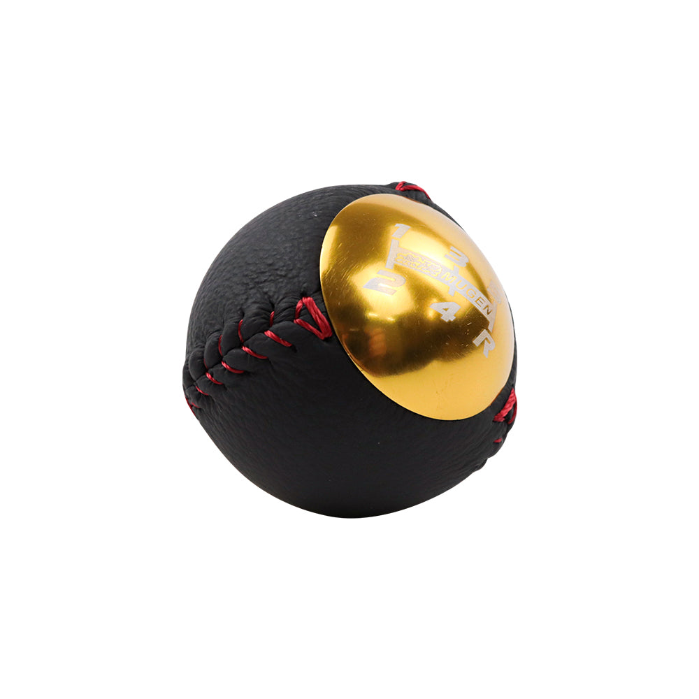 BRAND NEW JDM Mugen Leather 5 Speed Shift Knob Gold HONDA CRZ Type R Civic FA5 FG2 SI