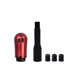 Brand New Universal Ghost Aluminum Red Manual Car Gear MT Stick Shift Knob M8 M10 M12 & Black Shifter Extender Extension