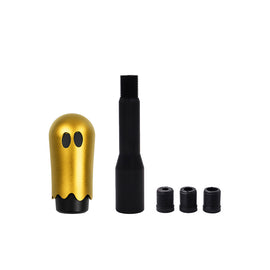 Brand New Universal Ghost Aluminum Gold Manual Car Gear MT Stick Shift Knob M8 M10 M12 & Black Shifter Extender Extension