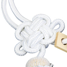 Load image into Gallery viewer, BRAND NEW UNIVERSAL VIP JUNCTION PRODUCE INTERIOR WHITE FUSA CHARM WITH RED KNOT