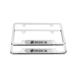 Brand New Universal 2PCS BUICK Chrome Metal License Plate Frame