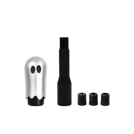 Brand New Universal Ghost Aluminum Silver Manual Car Gear MT Stick Shift Knob M8 M10 M12 & Black Shifter Extender Extension