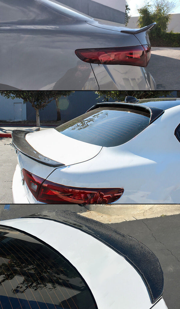 BRAND NEW 2017-2023 ALFA ROMEO GIULIA HIGH KICK Real Carbon Fiber Rear Trunk PSM Spoiler