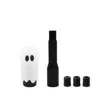 Load image into Gallery viewer, Brand New Universal Ghost Aluminum White Manual Car Gear MT Stick Shift Knob M8 M10 M12 &amp; Black Shifter Extender Extension