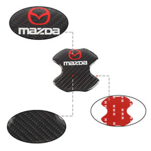 Load image into Gallery viewer, BRAND NEW UNIVERSAL 2PCS MAZDA REAL CARBON FIBER ANTI-SCRATCH DOOR HANDLE PROTECTOR