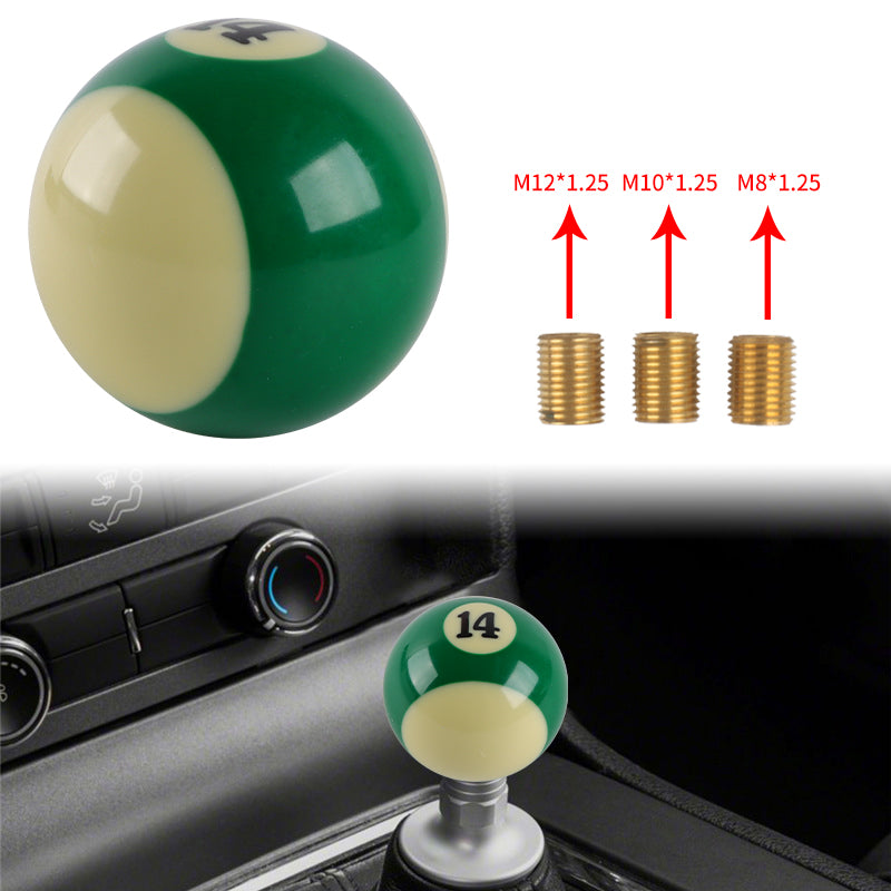 Brand New #14 Billiard Ball Round Car Manual Gear Shift Knob Universal Shifter Lever Cover M8 M10 M12