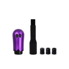 Brand New Universal Ghost Aluminum Purple Manual Car Gear MT Stick Shift Knob M8 M10 M12 & Black Shifter Extender Extension