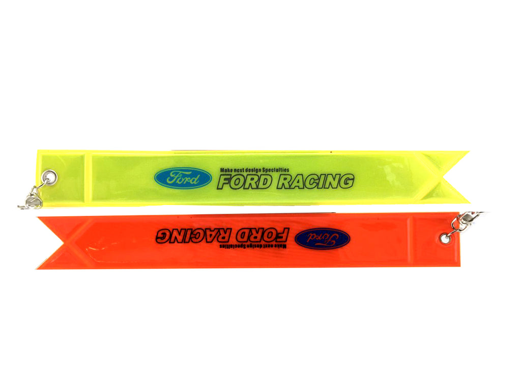 BRAND NEW JDM FORD RACING REFLECTIVE STRIP DOUBLE SIDED KEYCHAIN