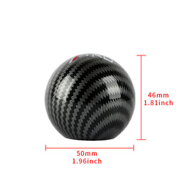 BRAND NEW UNIVERSAL TRD JDM Aluminum Carbon Fiber Style Round Ball Manual Gear Stick Shift Knob Universal M8 M10 M12