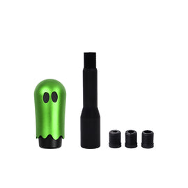Brand New Universal Ghost Aluminum Green Manual Car Gear MT Stick Shift Knob M8 M10 M12 & Black Shifter Extender Extension