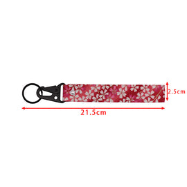 BRAND New JDM Sakura Flower Red Racing Keychain Metal key Ring Hook Strap Lanyard Universal