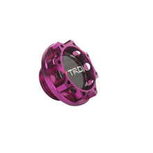 Load image into Gallery viewer, Brand New Toyota TRD Real Carbon Fiber Sticker ALUMNIUM Purple Billet Engine Oil FILLER Cap Toyota