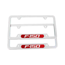 Load image into Gallery viewer, Brand New Universal 2PCS F-150 Silver Metal License Plate Frame
