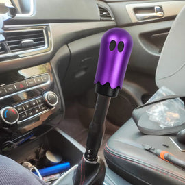Brand New Universal Ghost Aluminum Purple Manual Car Gear MT Stick Shift Knob M8 M10 M12 & Black Shifter Extender Extension