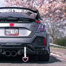 Load image into Gallery viewer, Brand New Devil Love Heart Pink JDM TSURIKAWA Ring Subway Train Bus Handle White Strap Charm Drift