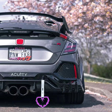 Load image into Gallery viewer, Brand New Barbed Wire Heart Purple JDM TSURIKAWA Ring Subway Train Bus Handle White Strap Charm Drift