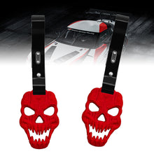 Load image into Gallery viewer, Brand New Skull Head Red JDM TSURIKAWA Ring Subway Train Bus Handle Black Strap Charm Drift