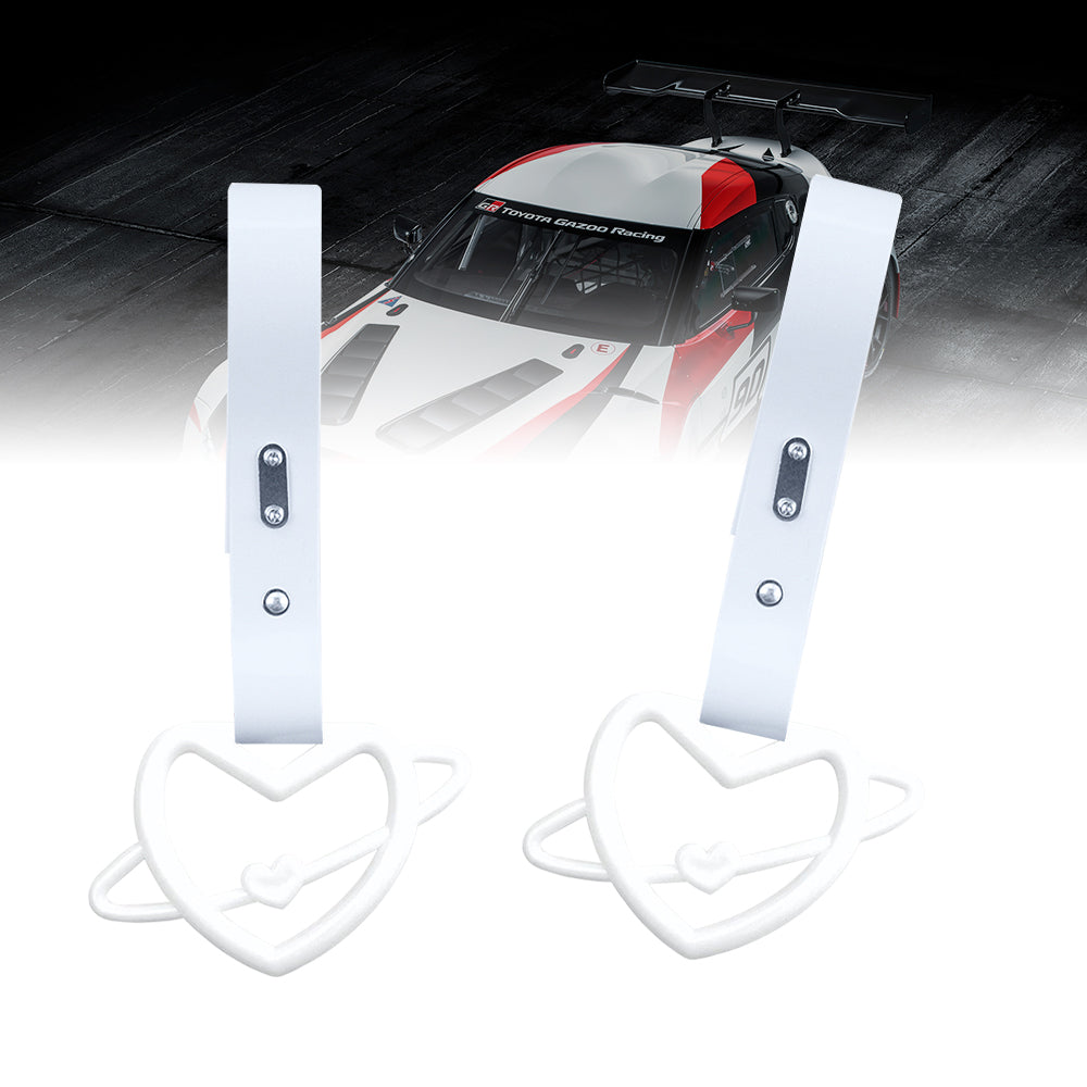 Brand New Space Heart White JDM TSURIKAWA Ring Subway Train Bus Handle White Strap Charm Drift