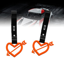 Load image into Gallery viewer, Brand New Arrow Heart Love Orange JDM TSURIKAWA Ring Subway Train Bus Handle Black Strap Charm Drift