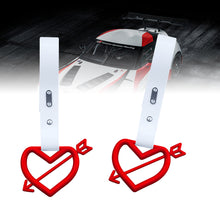 Load image into Gallery viewer, Brand New Arrow Heart Love Red JDM TSURIKAWA Ring Subway Train Bus Handle White Strap Charm Drift