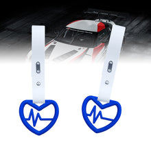 Load image into Gallery viewer, Brand New Heartbeats Blue JDM TSURIKAWA Ring Subway Train Bus Handle White Strap Charm Drift