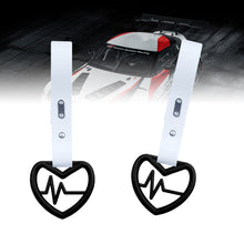 Load image into Gallery viewer, Brand New Heartbeats Black JDM TSURIKAWA Ring Subway Train Bus Handle White Strap Charm Drift