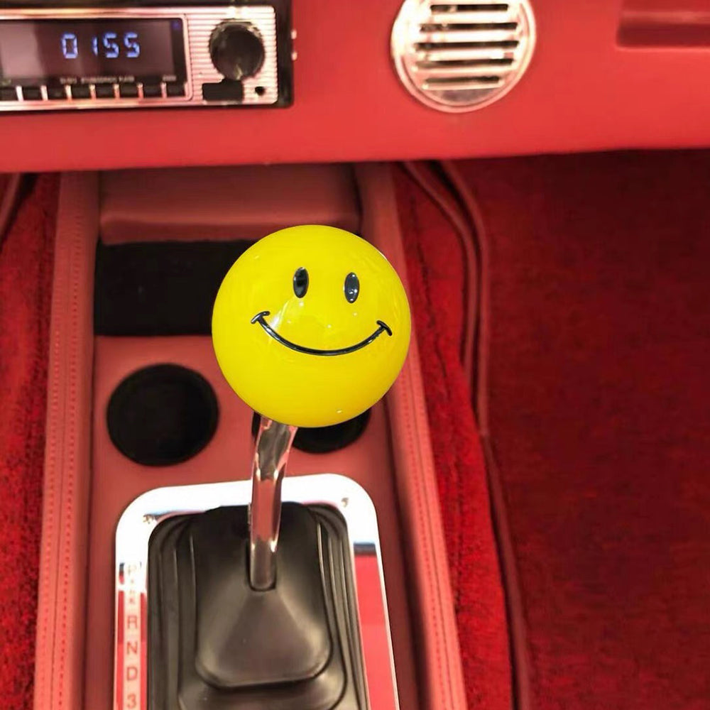 BRAND NEW UNIVERSAL JDM SMILE FACE YELLOW Manual Gear Stick Shift Knob Lever Shifter M8 M10 M12