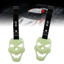 Load image into Gallery viewer, Brand New Skull Head Glow In Dark Green JDM TSURIKAWA Ring Subway Train Bus Handle Black Strap Charm Drift