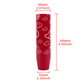 Brand New 15CM Naruto Akatsuki Cloud Universal Glossy Red Long Stick Manual Car Gear Shift Knob Shifter M8 M10 M12