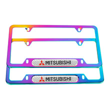 Load image into Gallery viewer, Brand New Universal 2PCS Mitsubishi Neo Chrome Metal License Plate Frame