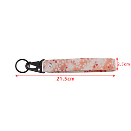 BRAND New JDM Sakura Flower Pink Racing Keychain Metal key Ring Hook Strap Lanyard Universal