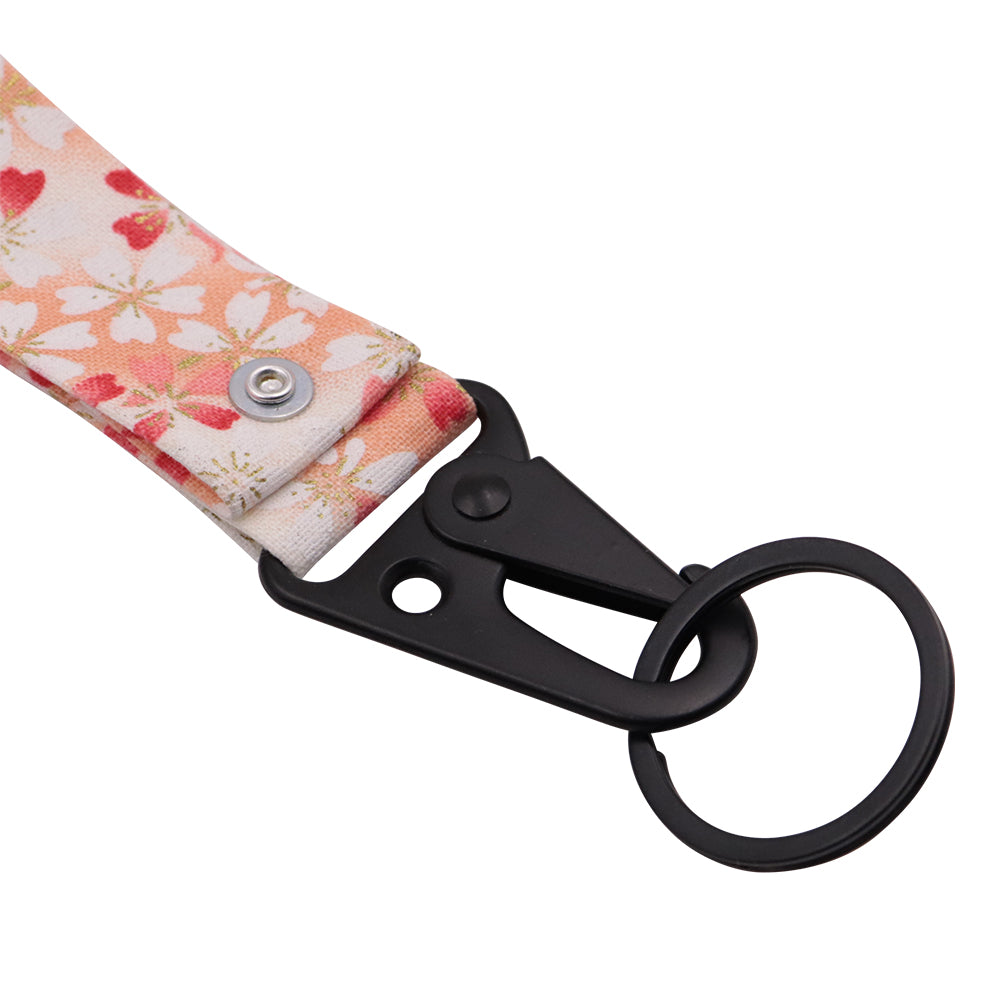 BRAND New JDM Sakura Flower Pink Racing Keychain Metal key Ring Hook Strap Lanyard Universal