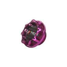 Load image into Gallery viewer, Brand New Toyota TRD Real Carbon Fiber Sticker ALUMNIUM Purple Billet Engine Oil FILLER Cap Toyota