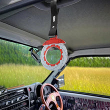 Load image into Gallery viewer, Brand New Brake Rotors Red TSURIKAWA Ring Subway Train Bus Handle Black Strap Charm Drift
