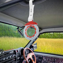 Load image into Gallery viewer, Brand New Brake Rotors Red TSURIKAWA Ring Subway Train Bus Handle White Strap Charm Drift