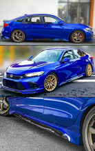 Load image into Gallery viewer, Brand New 2022-2024 Honda Civic Yofer Painted Aegean Blue Black 2 Tone Side Skirt Extension