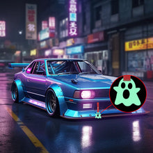 Load image into Gallery viewer, Brand New Ghost Glow In Dark Green JDM TSURIKAWA Ring Subway Train Bus Handle Red Strap Charm Drift