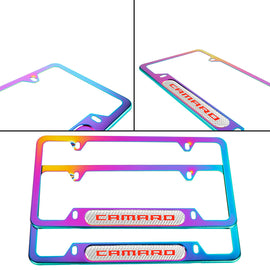 Brand New Universal 2PCS Camaro Neo Chrome Metal License Plate Frame