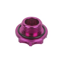 Load image into Gallery viewer, Brand New Toyota TRD Real Carbon Fiber Sticker ALUMNIUM Purple Billet Engine Oil FILLER Cap Toyota