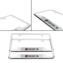 Load image into Gallery viewer, Brand New Universal 2PCS BUICK Chrome Metal License Plate Frame