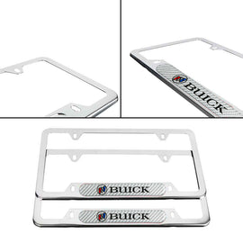 Brand New Universal 2PCS BUICK Chrome Metal License Plate Frame