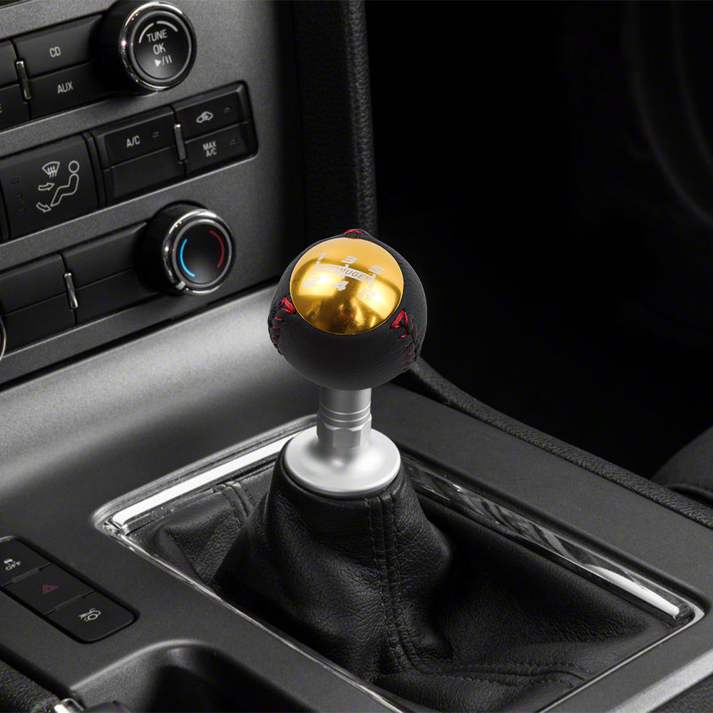 BRAND NEW JDM Mugen Leather 5 Speed Shift Knob Gold HONDA CRZ Type R Civic FA5 FG2 SI