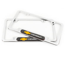 Load image into Gallery viewer, Brand New Universal 2PCS CHEVROLET Chrome Metal License Plate Frame