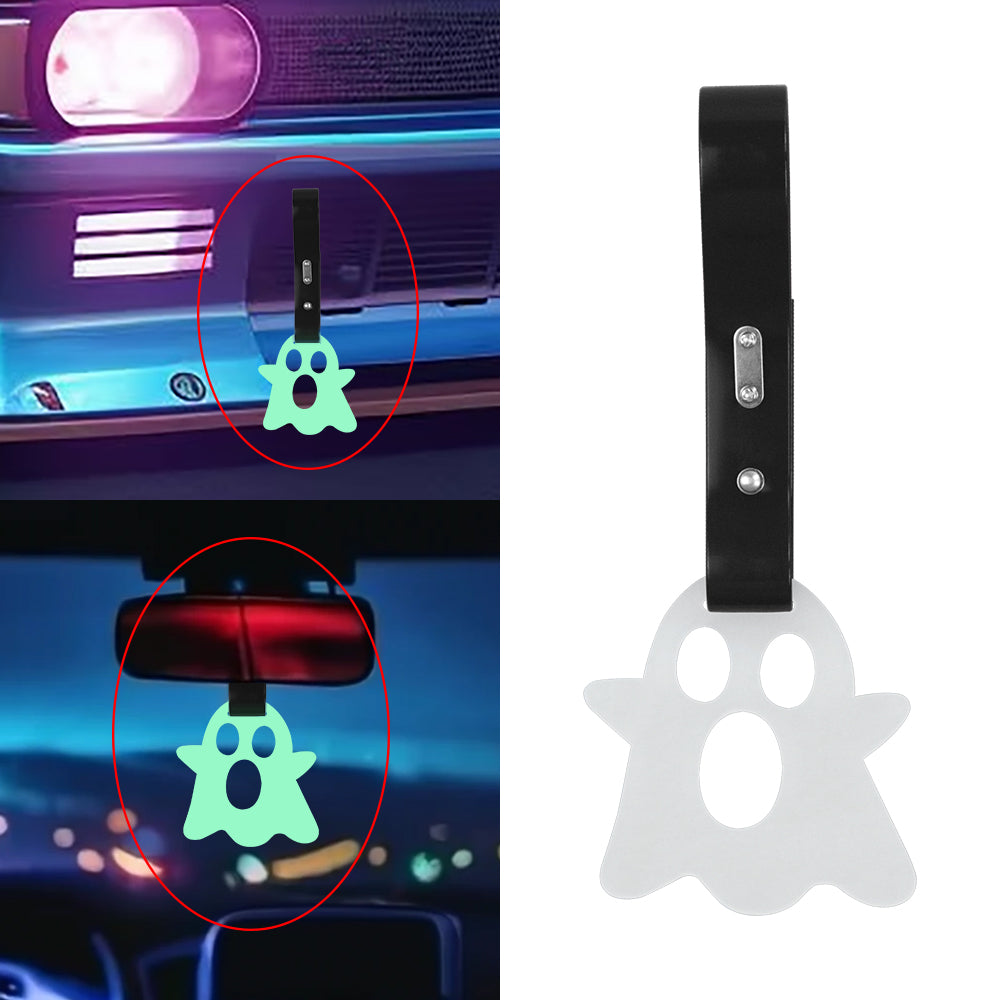 Brand New Ghost Glow In Dark Green JDM TSURIKAWA Ring Subway Train Bus Handle Black Strap Charm Drift