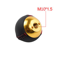 Load image into Gallery viewer, BRAND NEW JDM Mugen Leather 6 Speed Shift Knob Gold HONDA CRZ Type R Civic FA5 FG2 SI