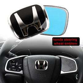 BRAND NEW JDM BLACK H EMBLEM FOR STEERING WHEEL CIVIC & FIT & S2000 & CRZ 54MM X 43MM