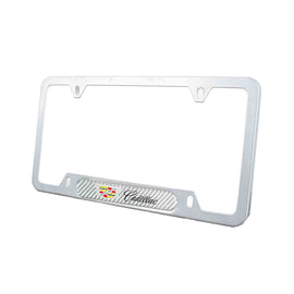 Brand New Universal 1PCS Cadillac Silver Metal License Plate Frame