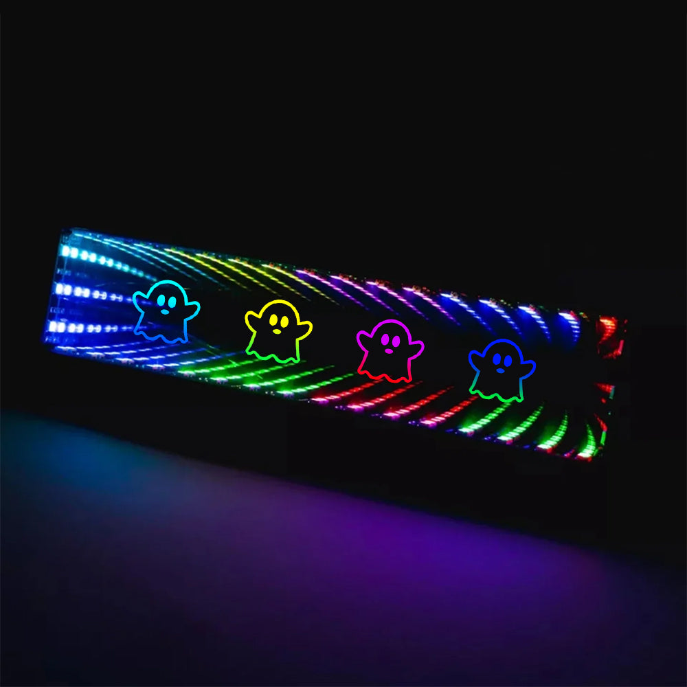 BRAND NEW UNIVERSAL JDM GHOST MULTI-COLOR GALAXY MIRROR LED LIGHT CLIP-ON REAR VIEW WINK REARVIEW